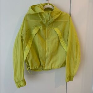Lululemon Clear Intention Cropped Mesh Jacket Neon Yellow 8